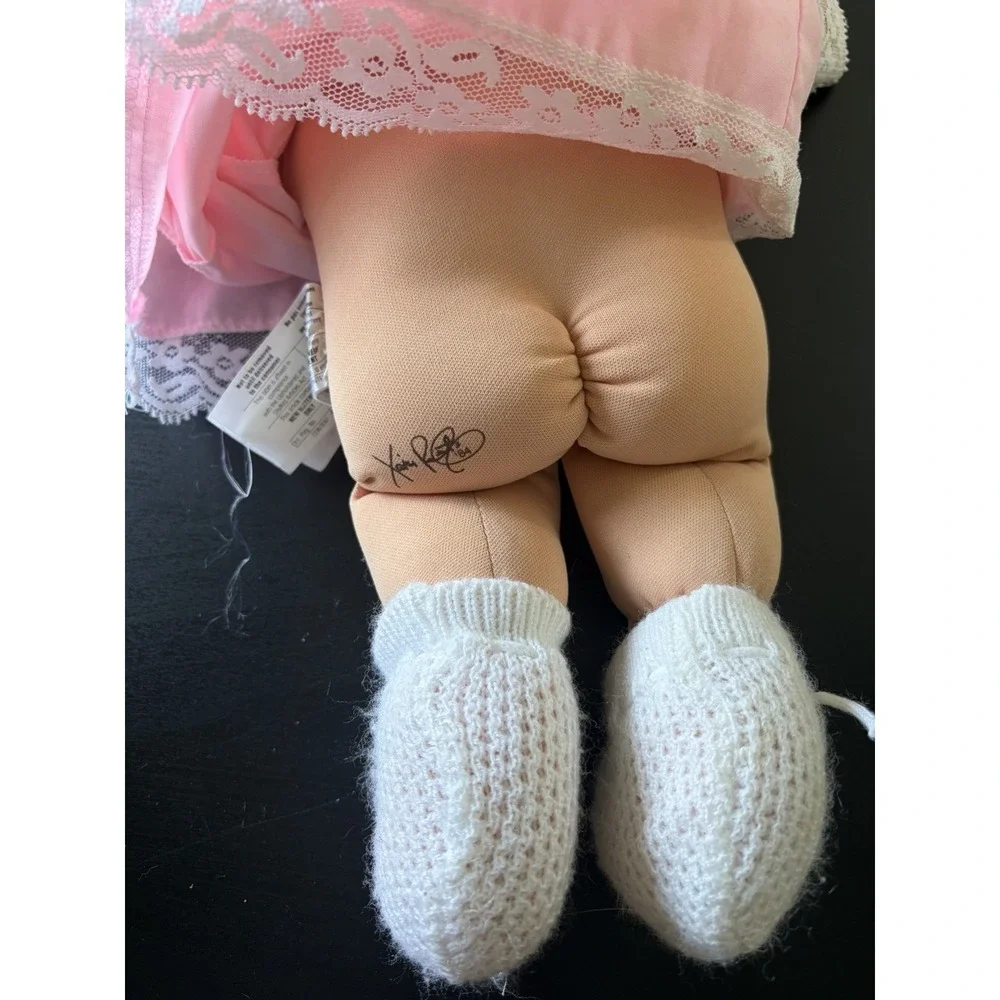 Vintage Cabbage Patch Doll Preemie Newborn Baby in Gown Blue Eyes 1982 Coleco